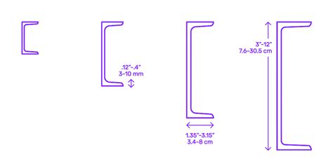 c chanel sizes|c channel dimensions chart inches.